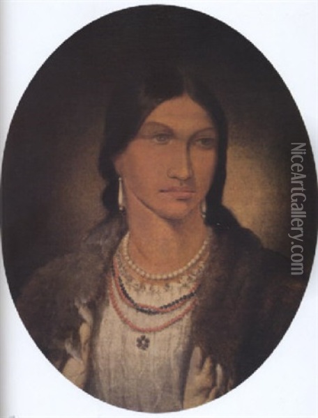 The Daughter Of Asabonish (a Woman From Manitooawning) Oil Painting - Paul Kane