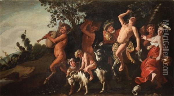 The Triumph Of Bacchus Oil Painting - Claes Cornelisz. Moeyaert