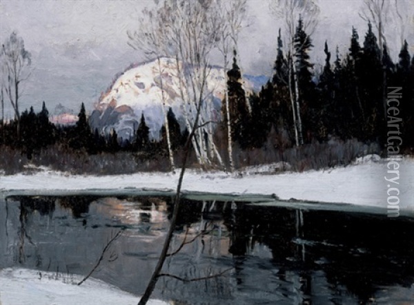 Winter In The Laurentians Oil Painting - Maurice Galbraith Cullen
