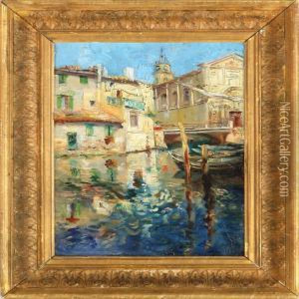 View From Venice Oil Painting - Luigi Moretti