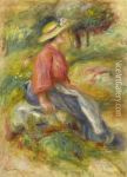 Le Repos (gabrielle) Oil Painting - Pierre Auguste Renoir
