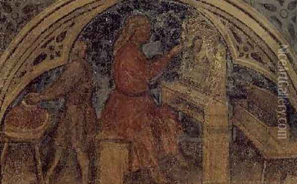 The Artist from The Working World cycle after Giotto 1450 Oil Painting - Nicolo & Stefano da Ferrara Miretto