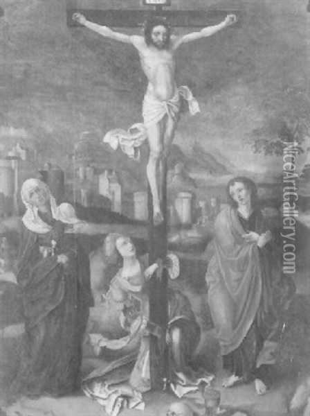 Kreuzigung Christi Oil Painting - Jan de Beer