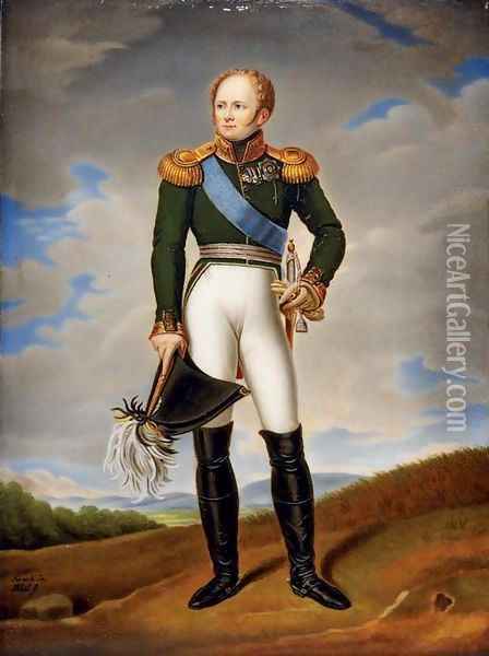 Tsar Alexander I of Russia (1777-1829) Oil Painting - Russian And German School
