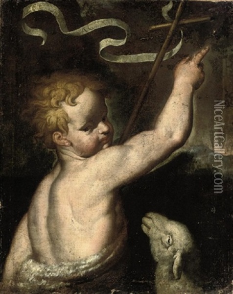 The Infant Saint John The Baptist Oil Painting - Pellegrino Tibaldi