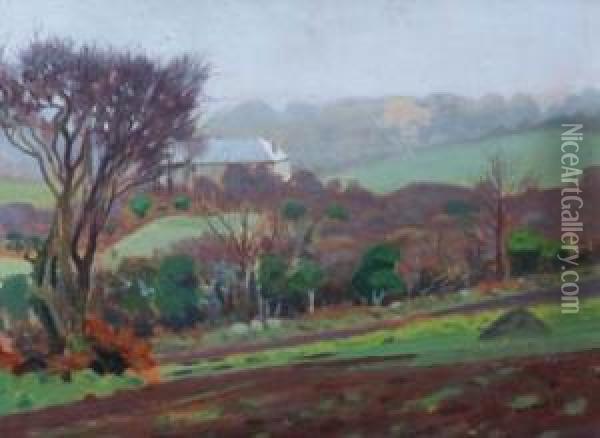 Rural View Oil Painting - Robert Morson Hughes