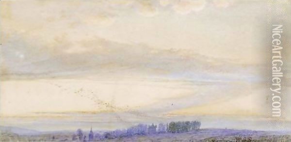 Penkill Castle, Ayrshire Oil Painting - William Bell Scott