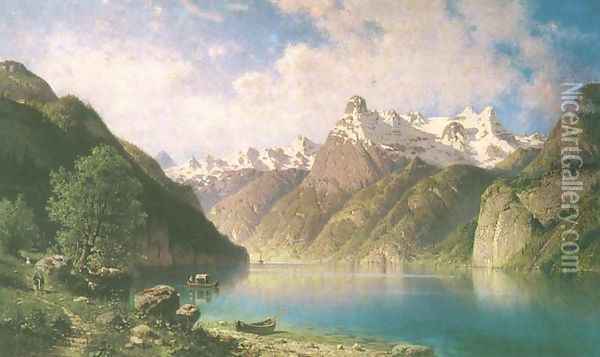 Alpine Landscape Oil Painting - Aleksander Swieszewski