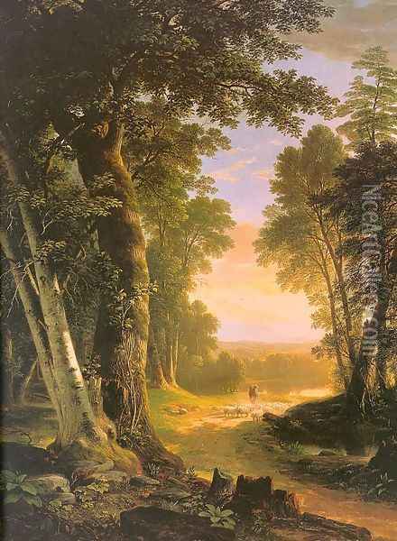 The Beeches 1845 Oil Painting - Asher Brown Durand