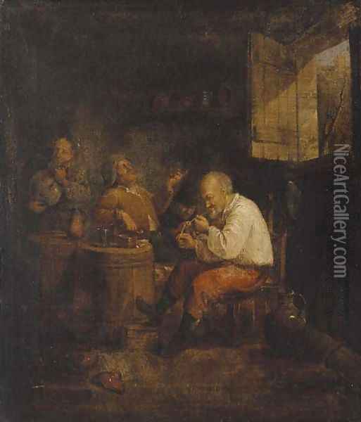 The smokers' corner Oil Painting - Adriaen Jansz. Van Ostade