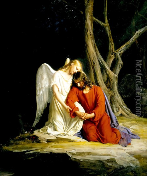 Christ at Gethsemane II Oil Painting - Carl Heinrich Bloch