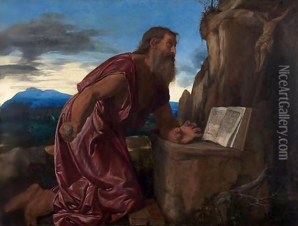 St Jerome Oil Painting - Giovanni Girolamo Savoldo
