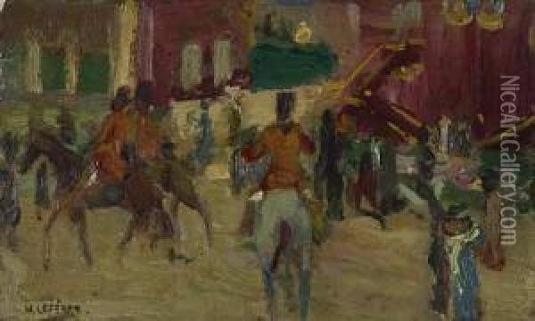 Pferde In Der Manege Oil Painting - Wilhelm Lefebre