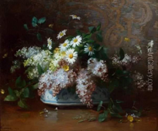 Bouquet De Fleurs Oil Painting - Francois Rivoire