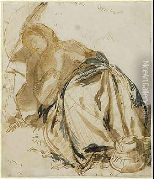 Elizabeth Siddal2 Oil Painting - Dante Gabriel Rossetti