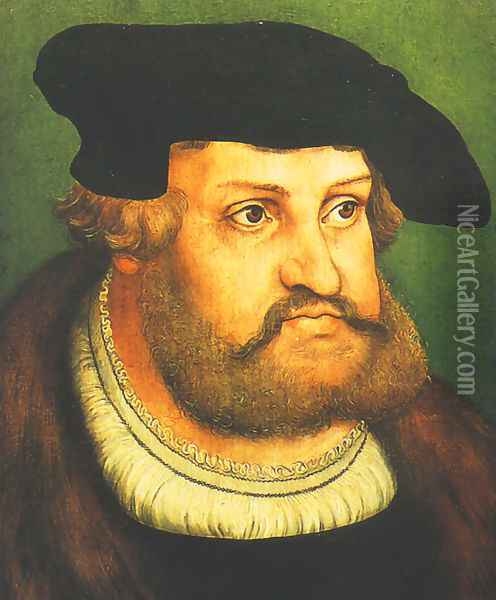Portrait of Elector Frederick the Wise Oil Painting - Lucas The Elder Cranach