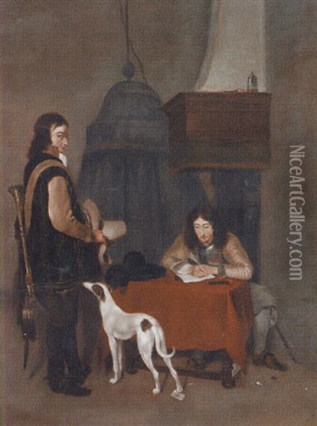 La Lettre Oil Painting - Gerard ter Borch the Younger