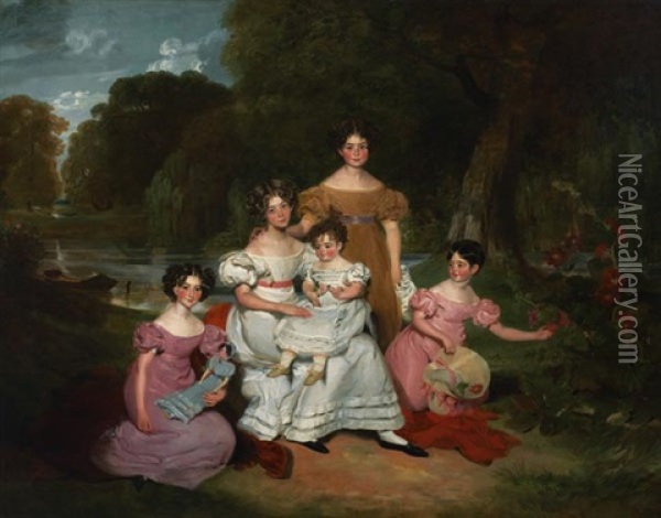 The Ward Hunt Family Oil Painting - Henry Wyatt