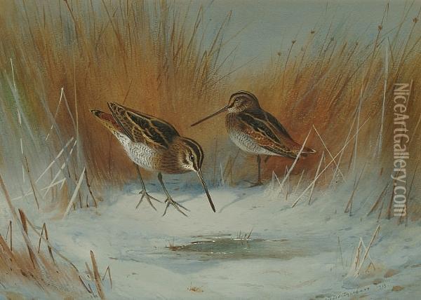 The Frost-bound Spring Oil Painting - Archibald Thorburn
