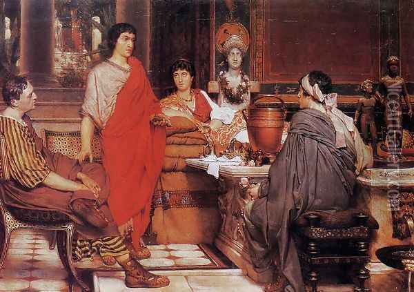 Catullus at Lesbia's Oil Painting - Sir Lawrence Alma-Tadema