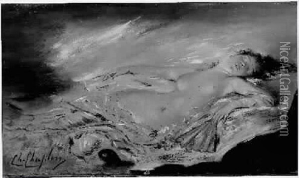 Modele Endormi Oil Painting - Charles Josua Chaplin