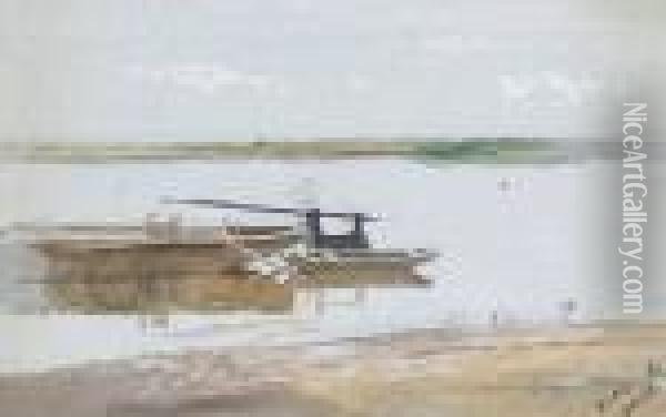 River Bank In Spring Oil Painting - Laszlo Mednyanszky