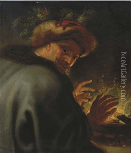 An Allegory Of Winter Oil Painting - Joachim von Sandrart the Elder