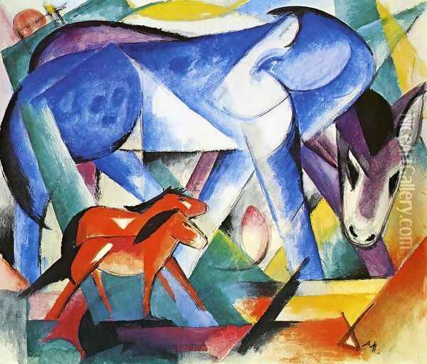 The First Animals Oil Painting - Franz Marc
