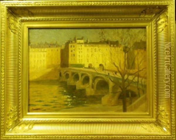 Quai De Seine Oil Painting - Emile Boulard