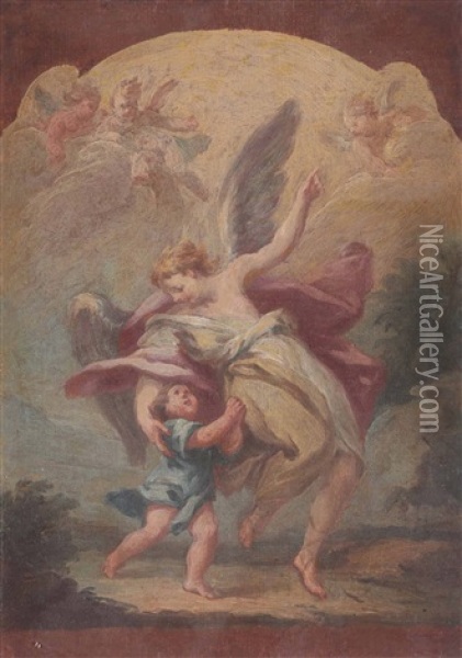 Angelo Custode Oil Painting - Carlo Innocenzo Carlone