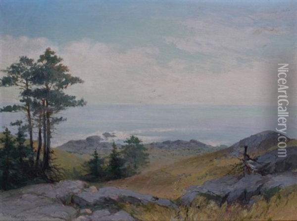 Norton's Ledge, Monhegan Island, Maine Oil Painting - Howard H. Darnell