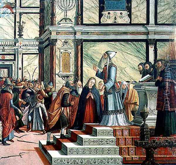 Wedding of the Virgin, oil on canvas, 1504-8 Oil Painting - Vittore Carpaccio