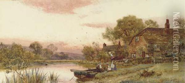 The Mill Pond, Ashington Oil Painting - Walker Stuart Lloyd