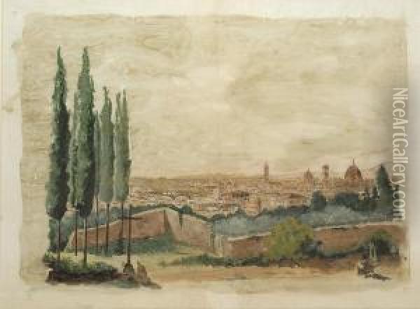 Veduta Generale Di Firenze Oil Painting - Fabio Borbottoni