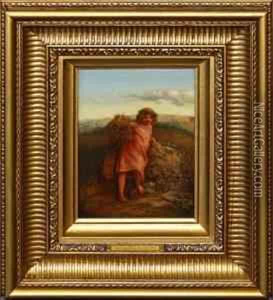 Young Girl With Harvest Sheaf Oil Painting - Paul Falconer Poole
