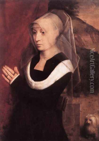 Donor (2) c. 1490 Oil Painting - Hans Memling