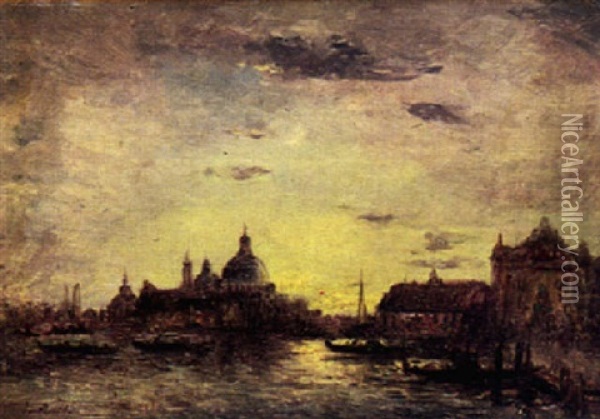 Venedig In Der Abenddammerung Oil Painting - Marie Joseph Leon Clavel