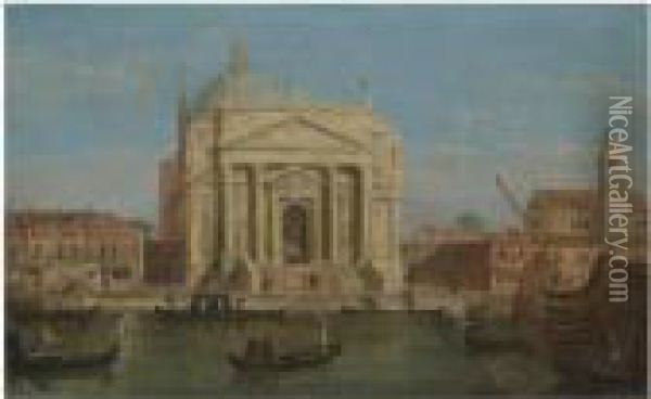 Venice, A View Of Il Redentore Oil Painting - (Giovanni Antonio Canal) Canaletto