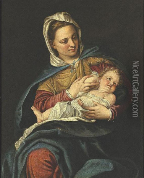 Madonna And Child Oil Painting - Paolo Veronese (Caliari)
