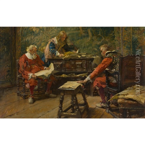 The Quest Oil Painting - Edgar Bundy