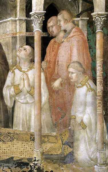The Death of St Martin (detail) 1312-17 Oil Painting - Louis de Silvestre