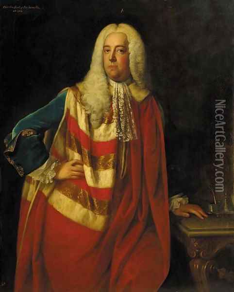 Portrait of Charles, Earl of Tankerville Oil Painting - Andrea Soldi