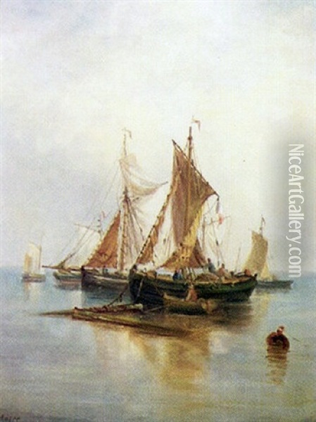 Marine Scene Oil Painting - John Moore Of Ipswich