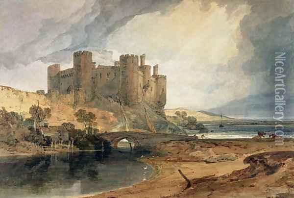 Conway Castle 4 Oil Painting - Joseph Mallord William Turner