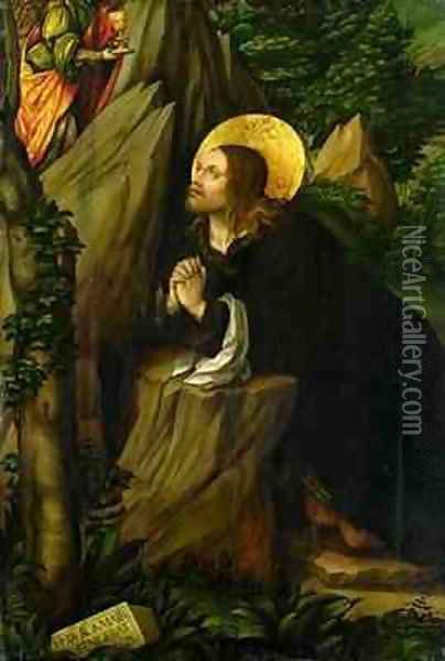 Christ on the Mount of Olives Oil Painting - Hans Burgkmair the elder