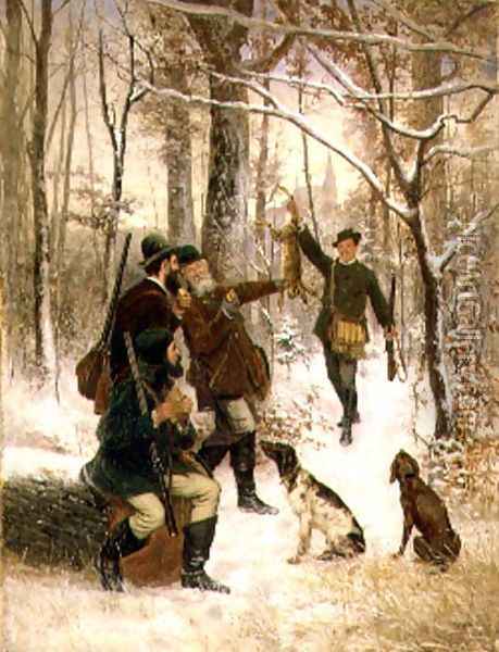 The Lucky Hunter Oil Painting - Wilhelm-Carl-August Zimmer