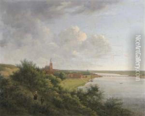 The Bridge At Arnhem Oil Painting - Gerrit Jan Michaelis