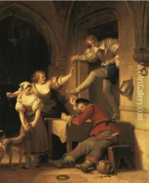 L'evasion Du Prisonnier Oil Painting - Alexandre Evariste Fragonard