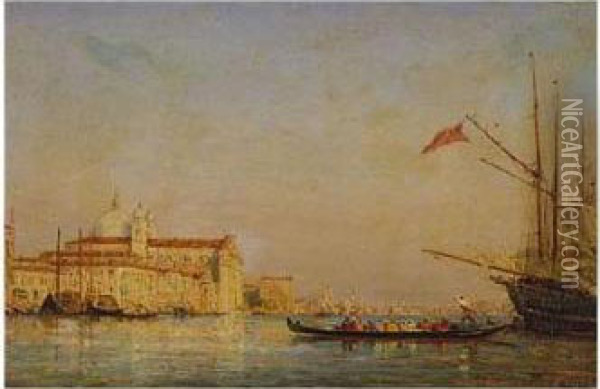 The Giudecca, Venice Oil Painting - Felix Ziem