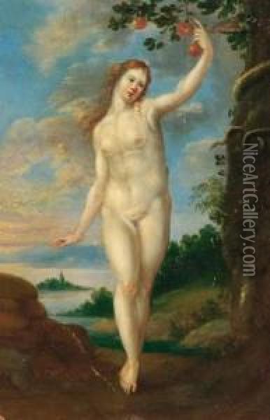 Adam And Eve Oil Painting - Johann Konig